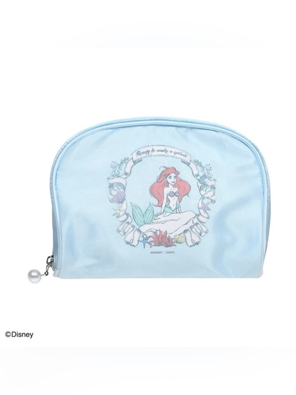 BNWT Japan Disney Princess The Little Mermaid Ariel Satin Cosmetic Pouch